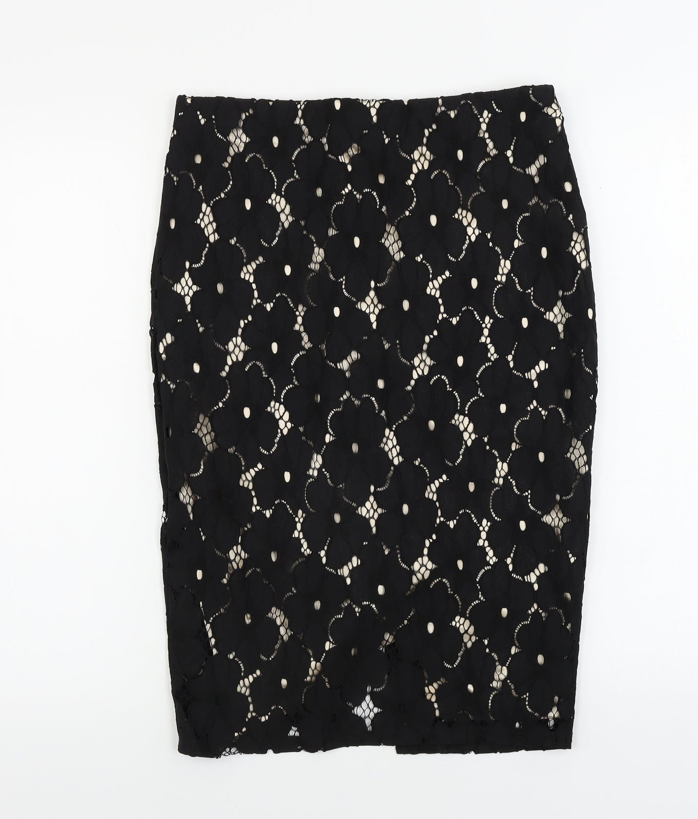 George  Womens Black Floral  Bandage Skirt Size 10
