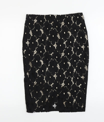 George  Womens Black Floral  Bandage Skirt Size 10
