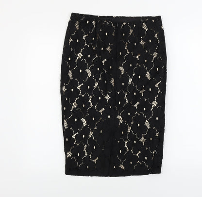 George  Womens Black Floral  Bandage Skirt Size 10