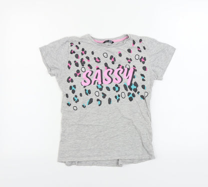 pep&co Girls Grey   Basic T-Shirt Size 12-13 Years