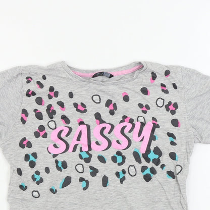 pep&co Girls Grey   Basic T-Shirt Size 12-13 Years
