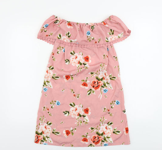 Primark  Womens Pink Floral  A-Line  Size 6