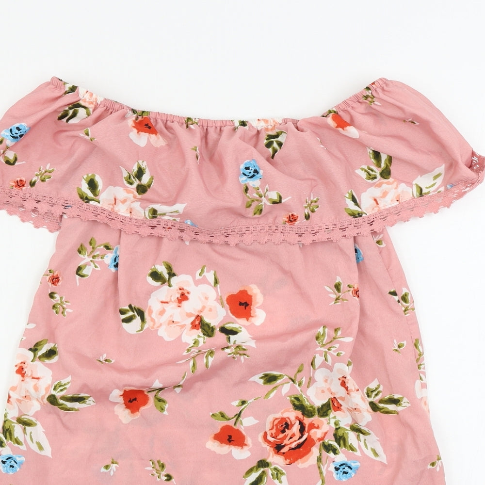 Primark  Womens Pink Floral  A-Line  Size 6