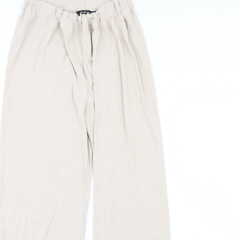 Jus De Pom Womens Ivory   Trousers  Size S L28 in