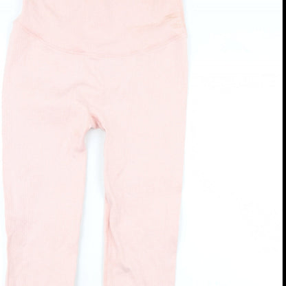 Preworn Womens Pink   Compression Leggings Size L L29 in