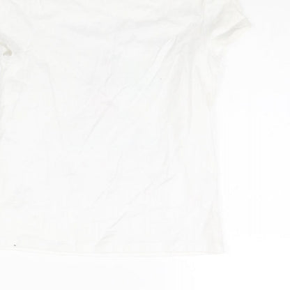 George Girls White   Basic T-Shirt Size 6 Years  - Palm Tree