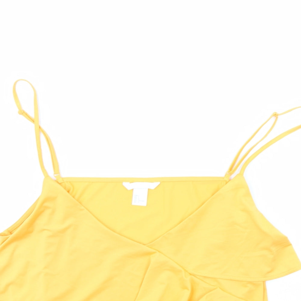 Womens UK Size L H&M Orange Cropped Tank