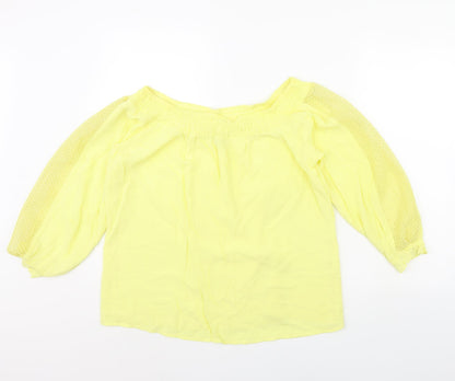 F&F Womens Yellow   Basic Blouse Size 14