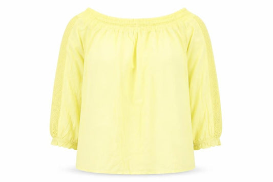 Womens UK Size 14 F&F Yellow Basic Blouse