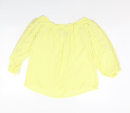 F&F Womens Yellow   Basic Blouse Size 14