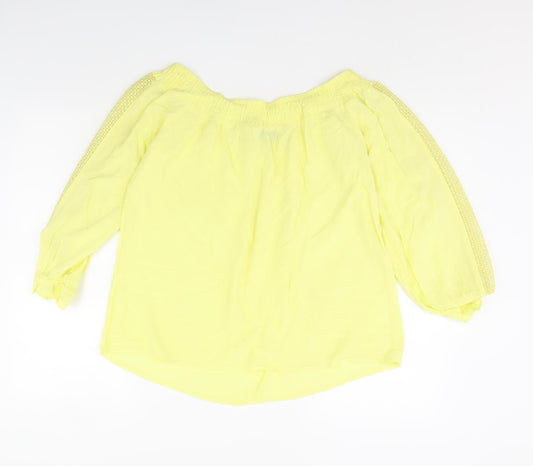 F&F Womens Yellow   Basic Blouse Size 14