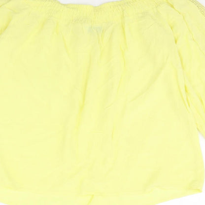 F&F Womens Yellow   Basic Blouse Size 14