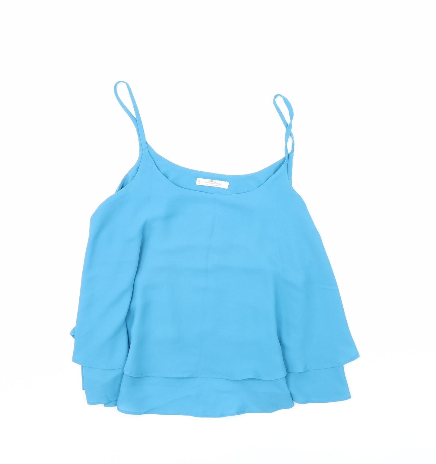 Womens UK Size L Mng Blue Cropped Tank