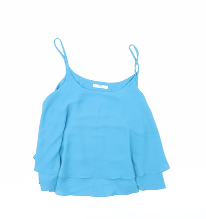 Womens UK Size L Mng Blue Cropped Tank