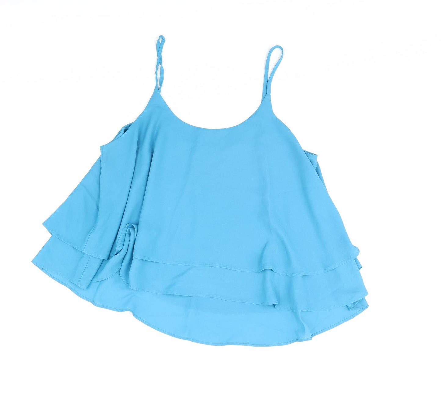 Womens UK Size L Mng Blue Cropped Tank
