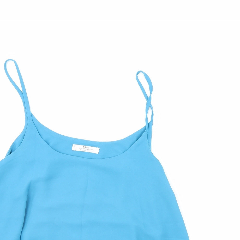 Womens UK Size L Mng Blue Cropped Tank