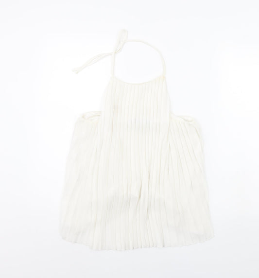 Womens UK Size 8 Missguided White Basic Tank