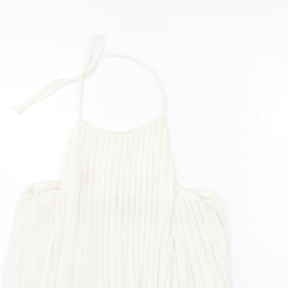 Womens UK Size 8 Missguided White Basic Tank
