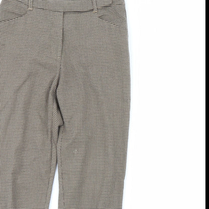 Womens UK Size 10 Oasis Regular Fit  Brown Trousers