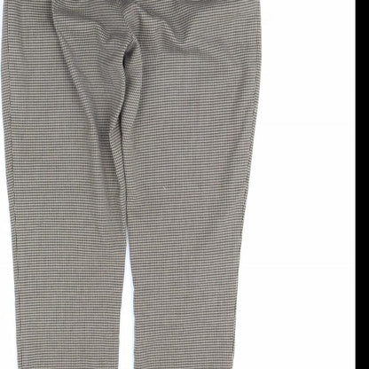 Womens UK Size 10 Oasis Regular Fit  Brown Trousers