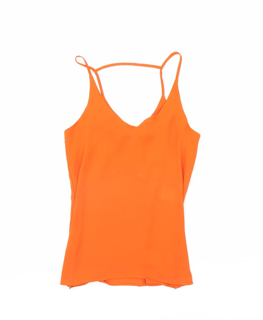 Womens UK Size 8 H&M Orange Basic Tank