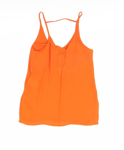 Womens UK Size 8 H&M Orange Basic Tank