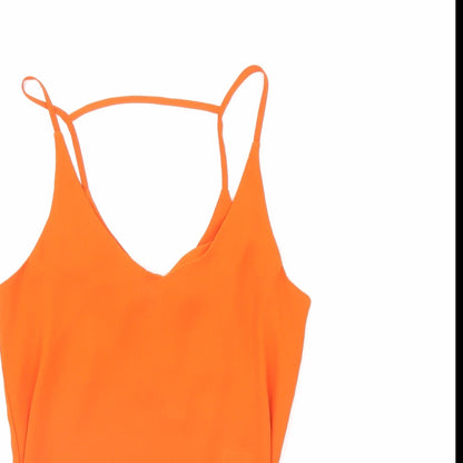 Womens UK Size 8 H&M Orange Basic Tank
