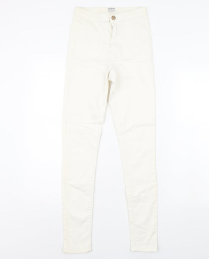 Miss Selfridge Womens White  Denim Skinny Jeans Size 8 L28 in