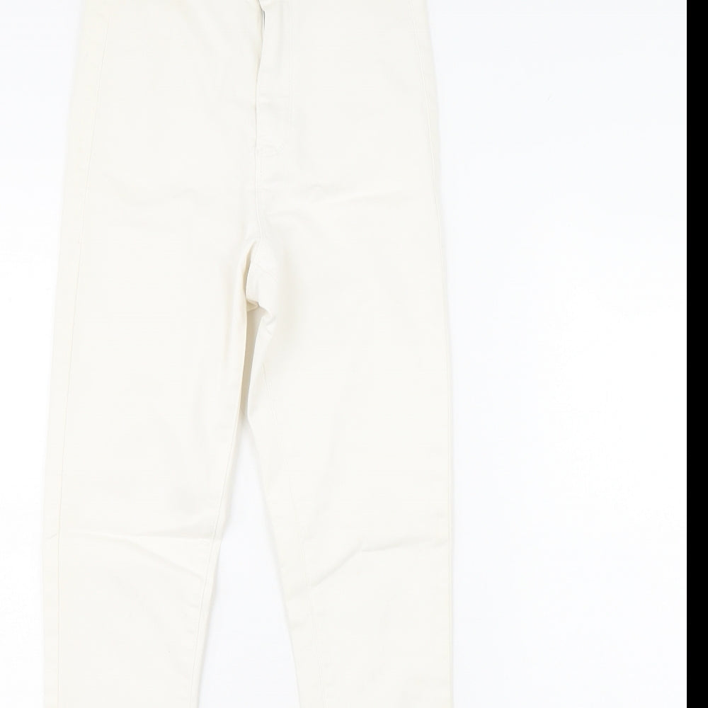 Miss Selfridge Womens White  Denim Skinny Jeans Size 8 L28 in