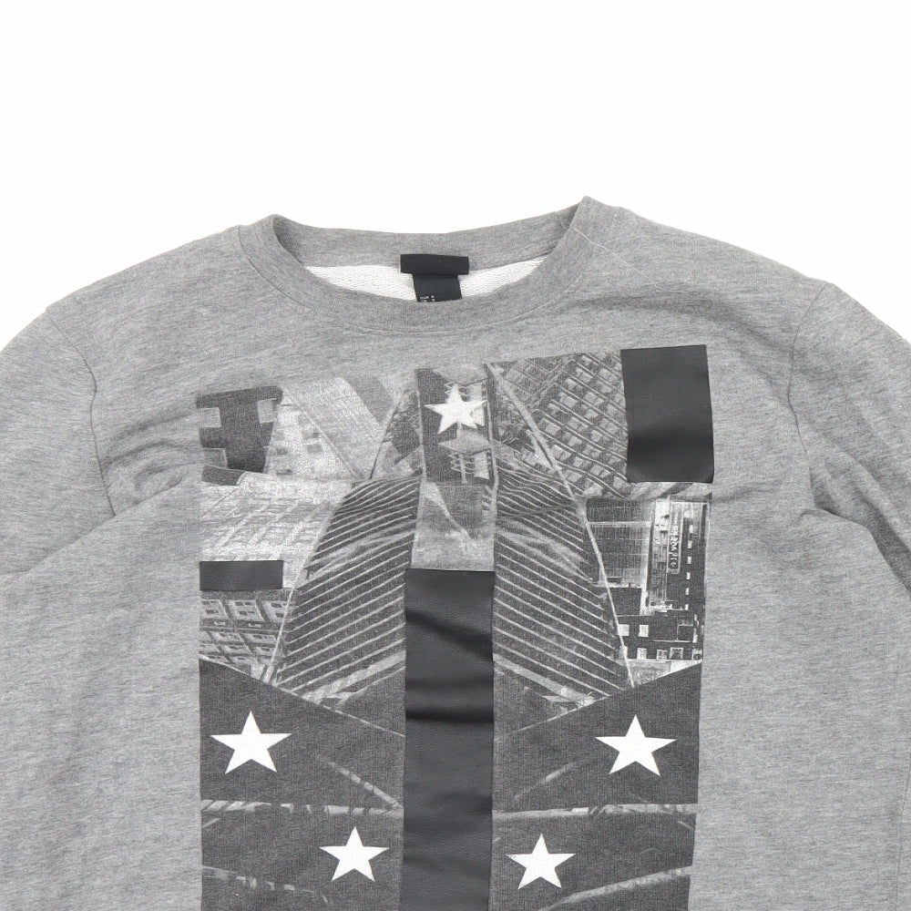 H&M Mens Grey   Pullover Jumper Size S