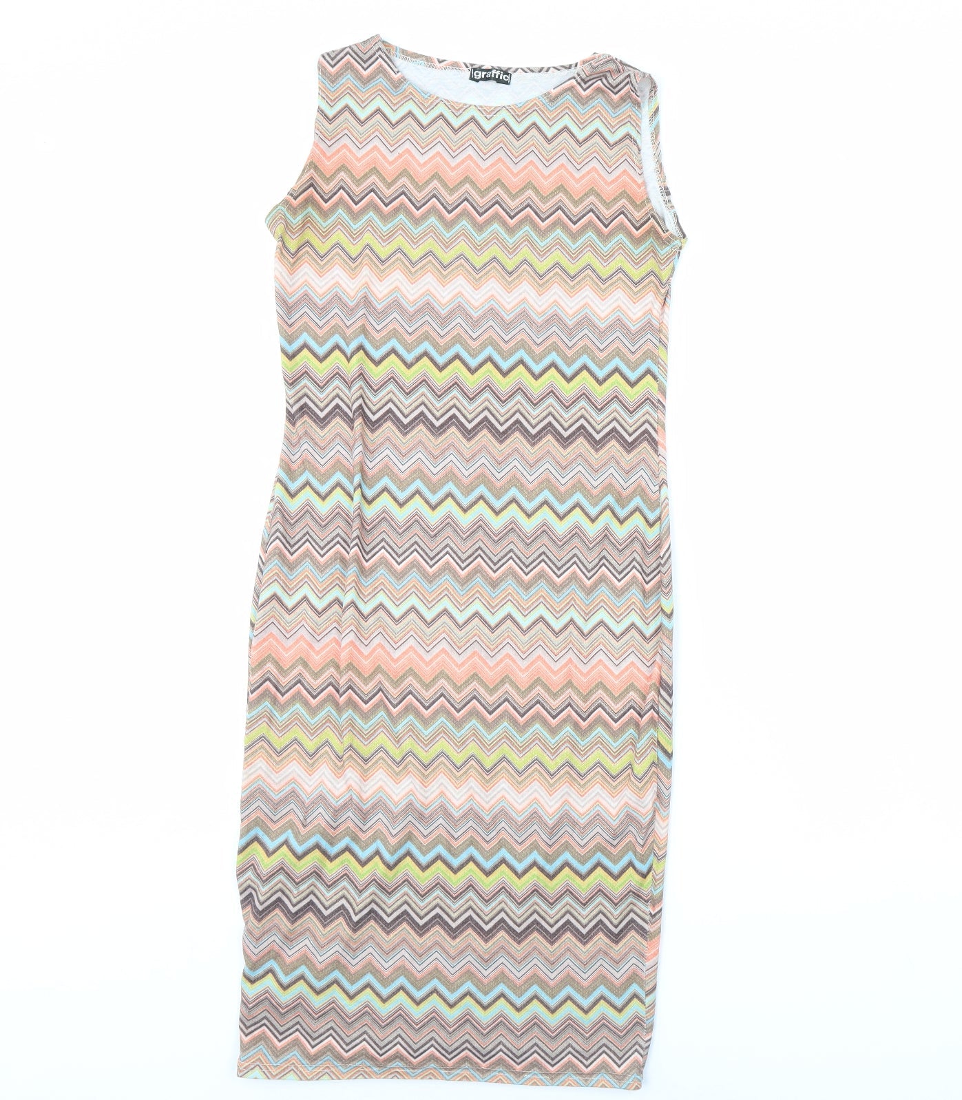 Graffic Womens Multicoloured Striped  Bodycon  Size M