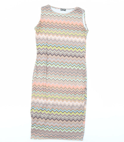 Graffic Womens Multicoloured Striped  Bodycon  Size M