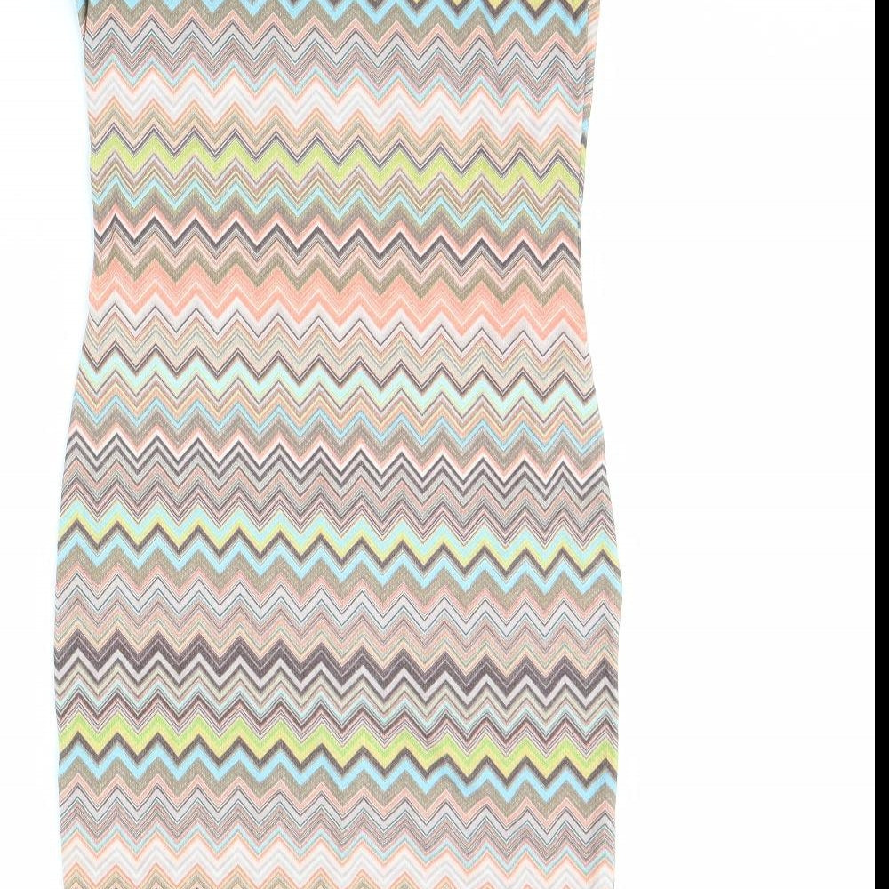 Graffic Womens Multicoloured Striped  Bodycon  Size M