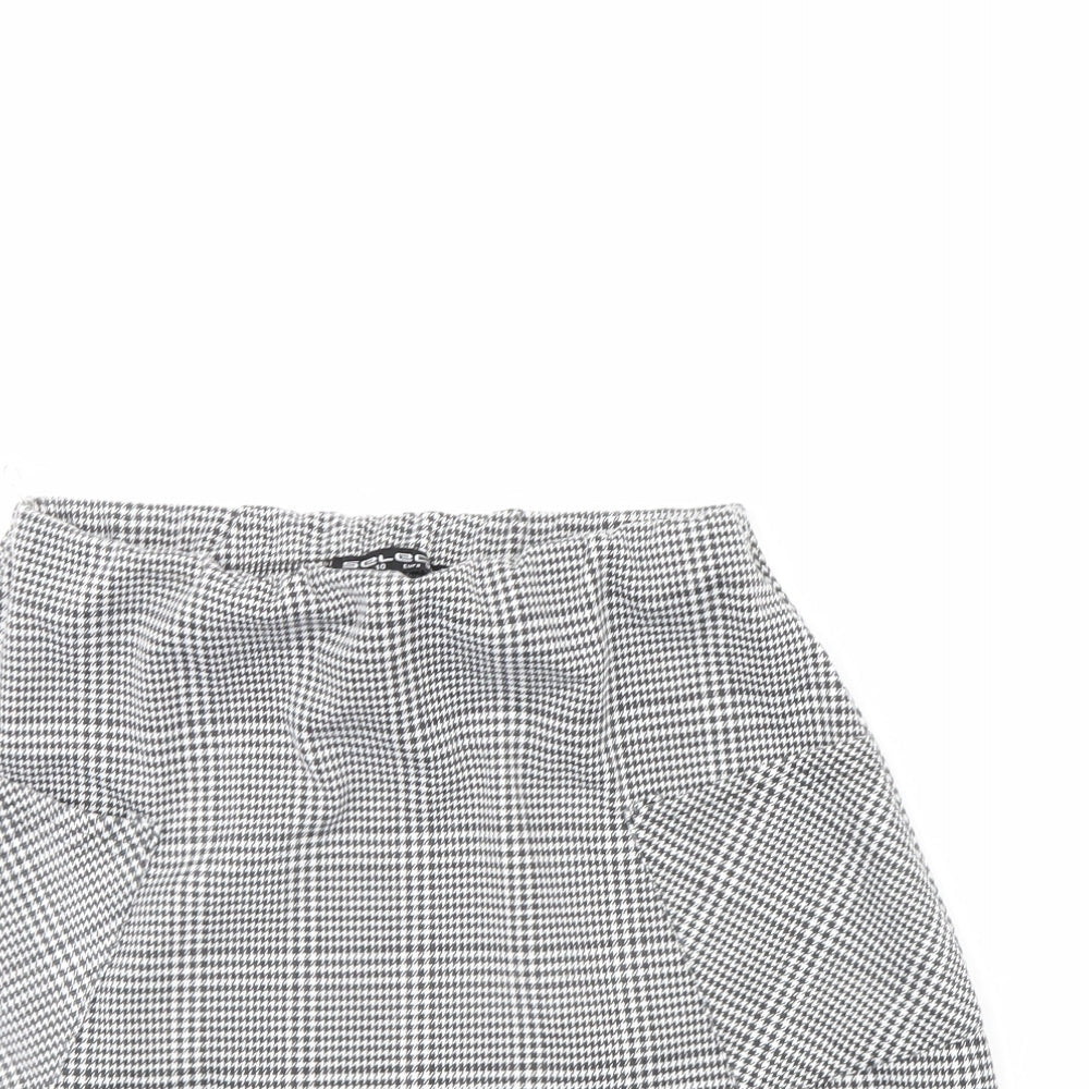 Select Womens Black Plaid  Mini Skirt Size 10