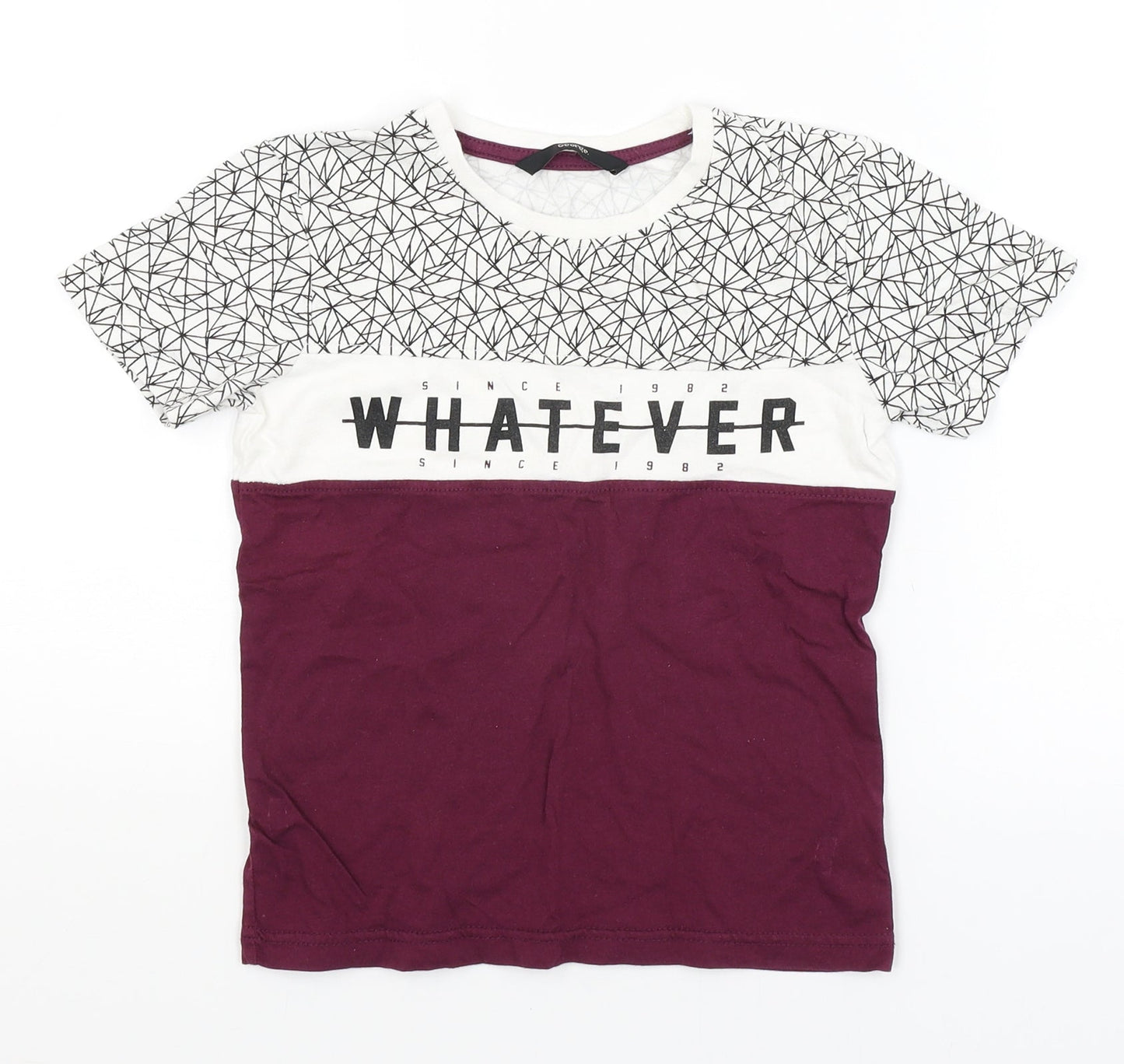 George Boys Red   Basic T-Shirt Size 6-7 Years