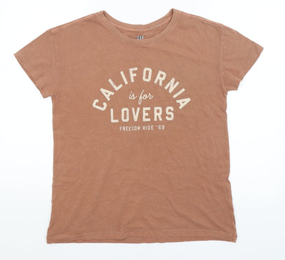 Mens UK Size S Gap Brown  T-Shirt