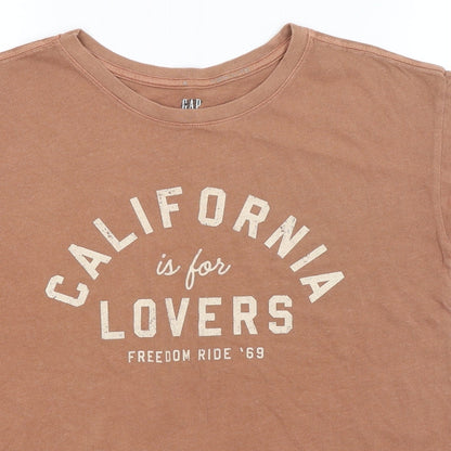Mens UK Size S Gap Brown  T-Shirt