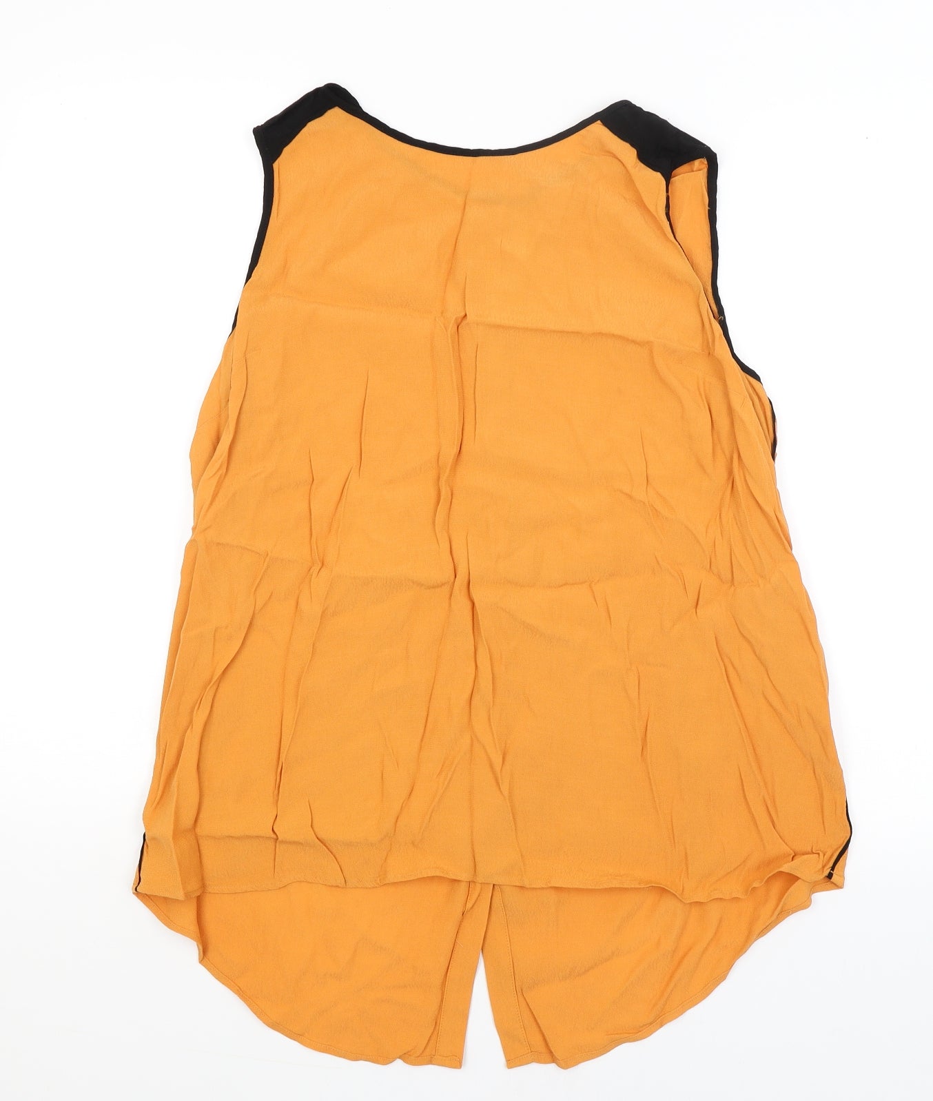 Womens UK Size M Preworn Orange Basic Button-Up