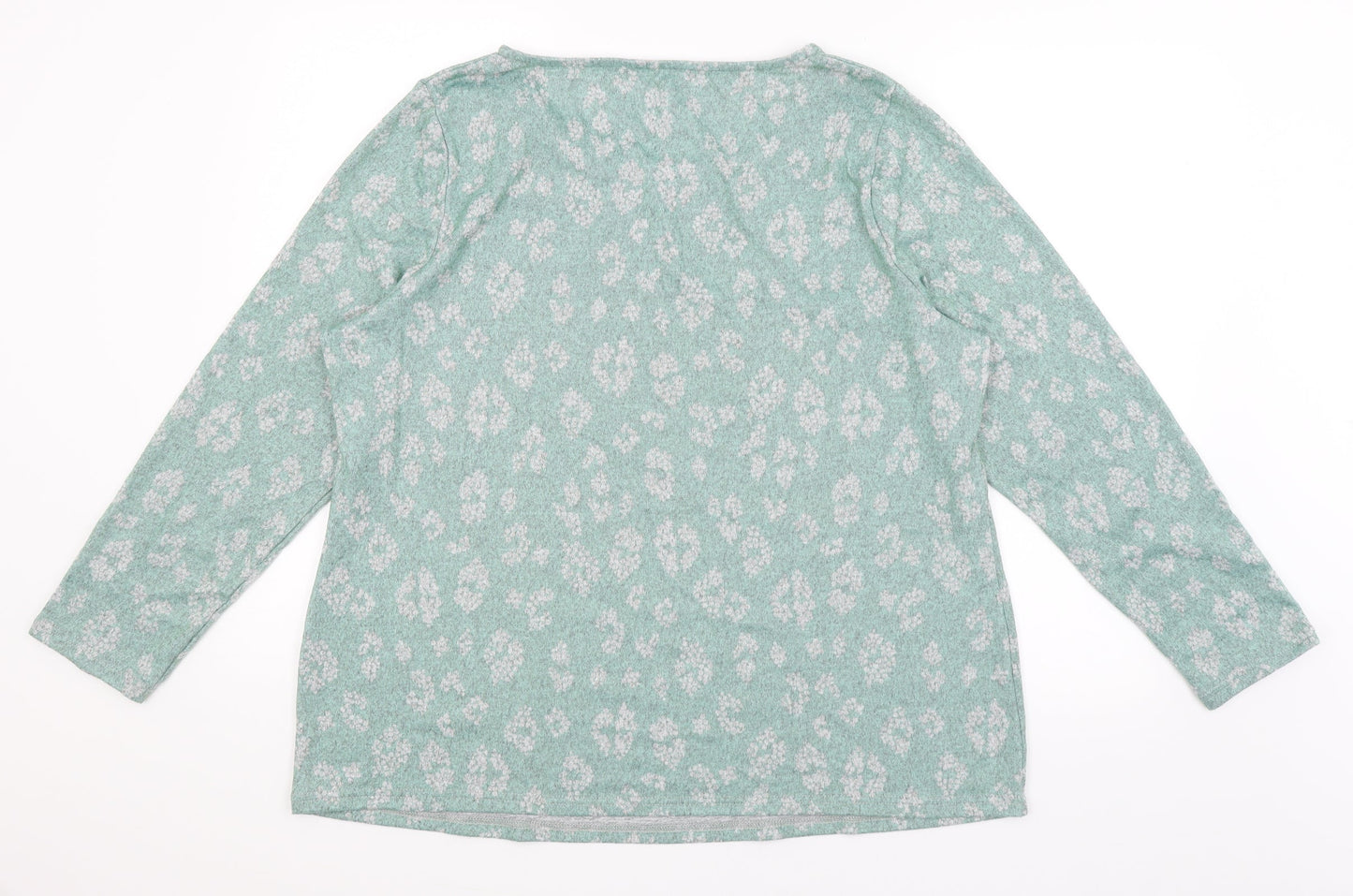 Womens UK Size 18 Preworn Green Pullover Jumper