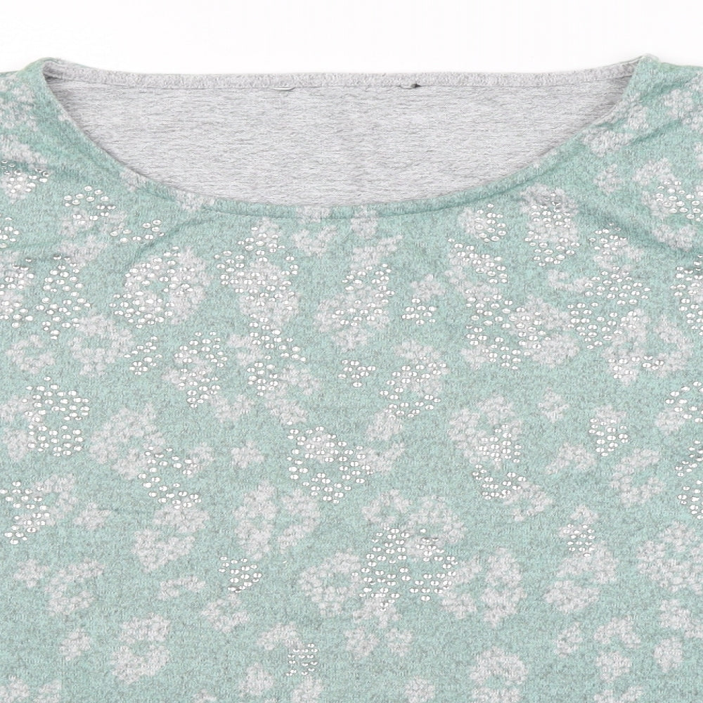Womens UK Size 18 Preworn Green Pullover Jumper