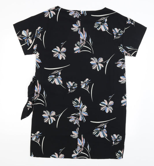 Great Plains Womens Black Floral  Basic Blouse Size M