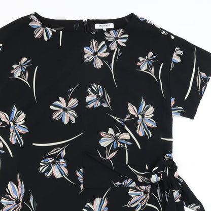 Great Plains Womens Black Floral  Basic Blouse Size M