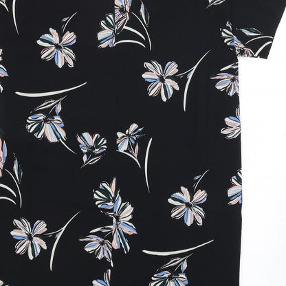 Great Plains Womens Black Floral  Basic Blouse Size M