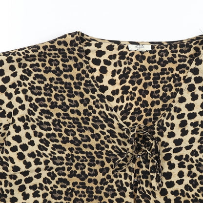 Womens UK Size 10 River Island Orange Cropped Blouse