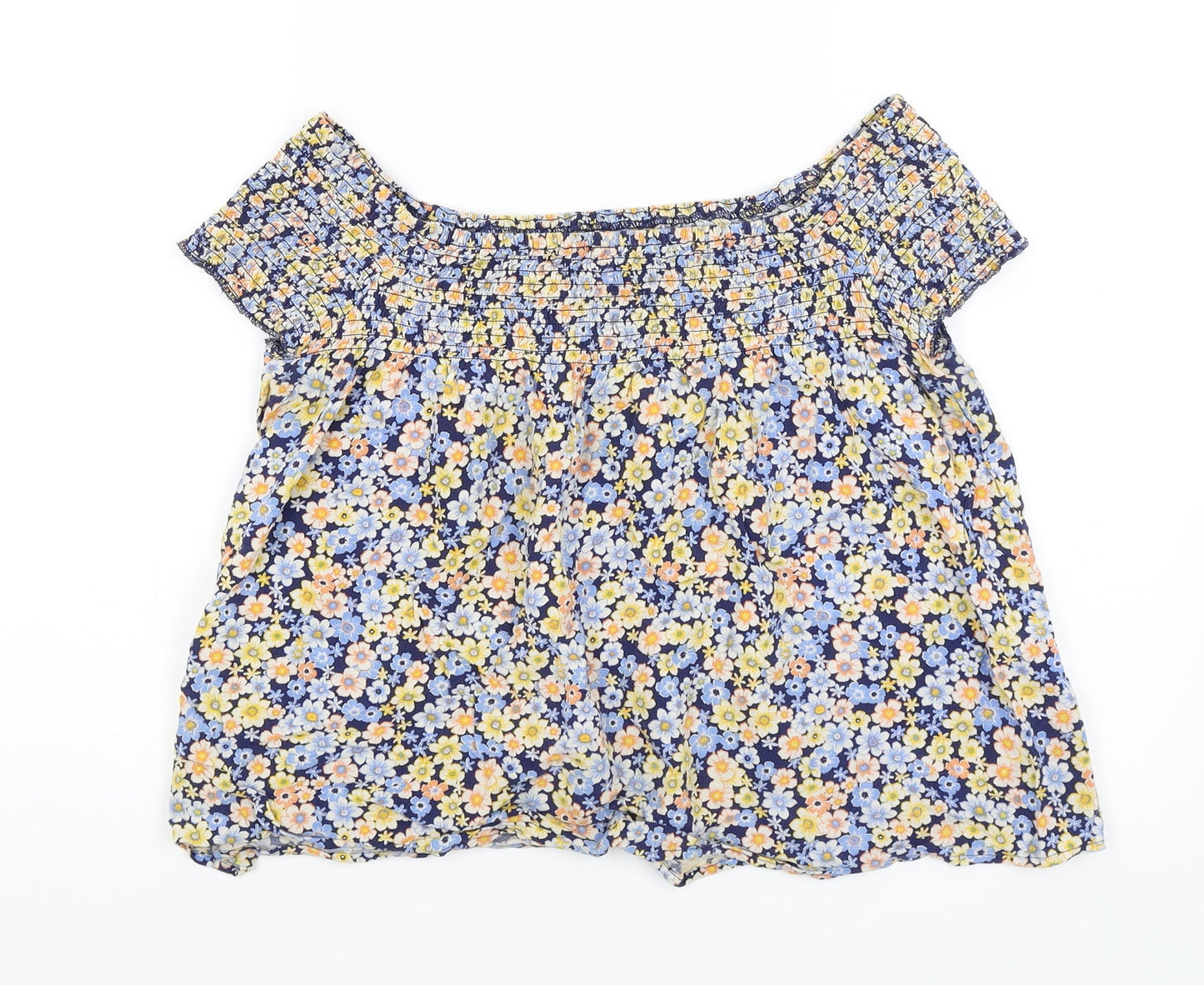 Womens UK Size 12 New Look Blue Basic Blouse