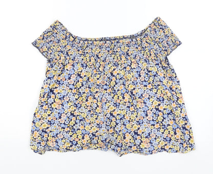 Womens UK Size 12 New Look Blue Basic Blouse