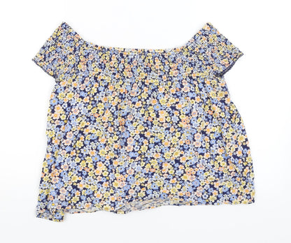 Womens UK Size 12 New Look Blue Basic Blouse