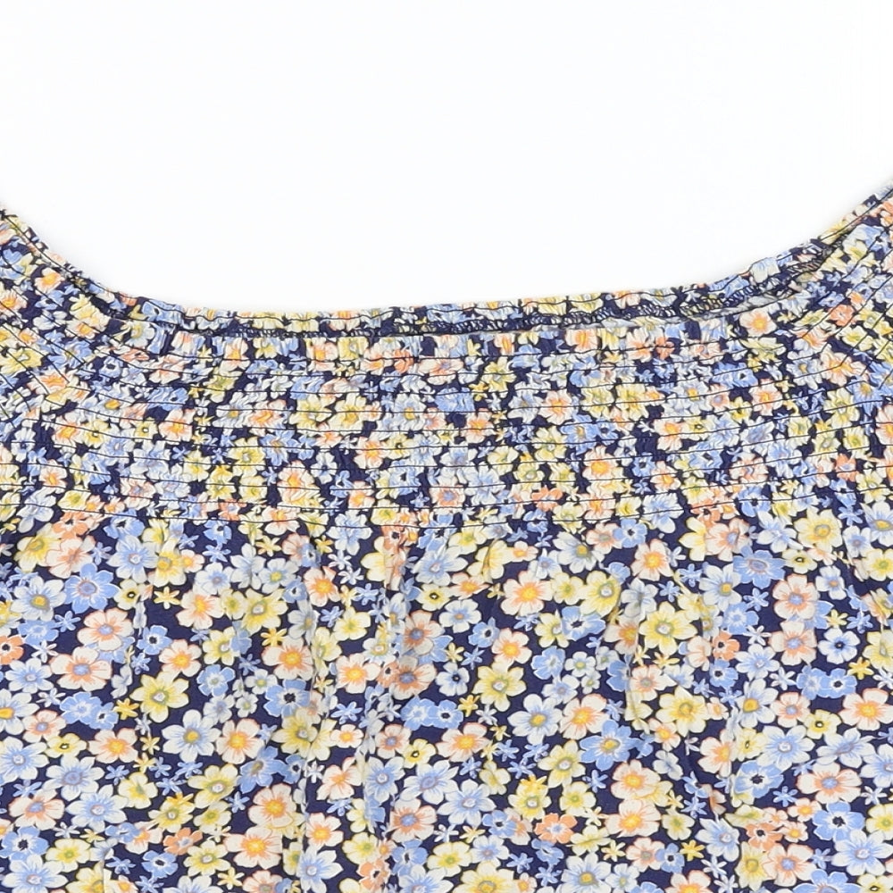 Womens UK Size 12 New Look Blue Basic Blouse