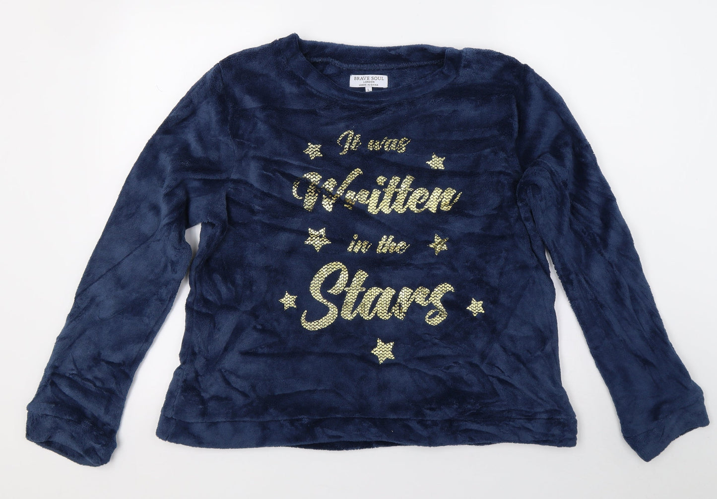 Brave Soul Womens Blue   Pullover Jumper Size L