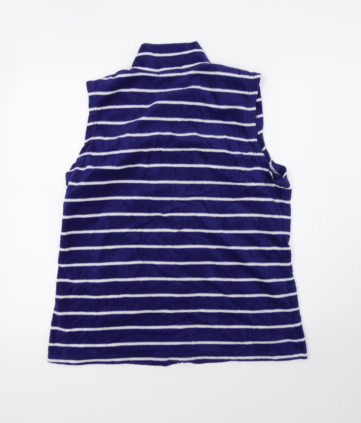 Original Essentials Womens Blue Striped  Gilet Coat Size M